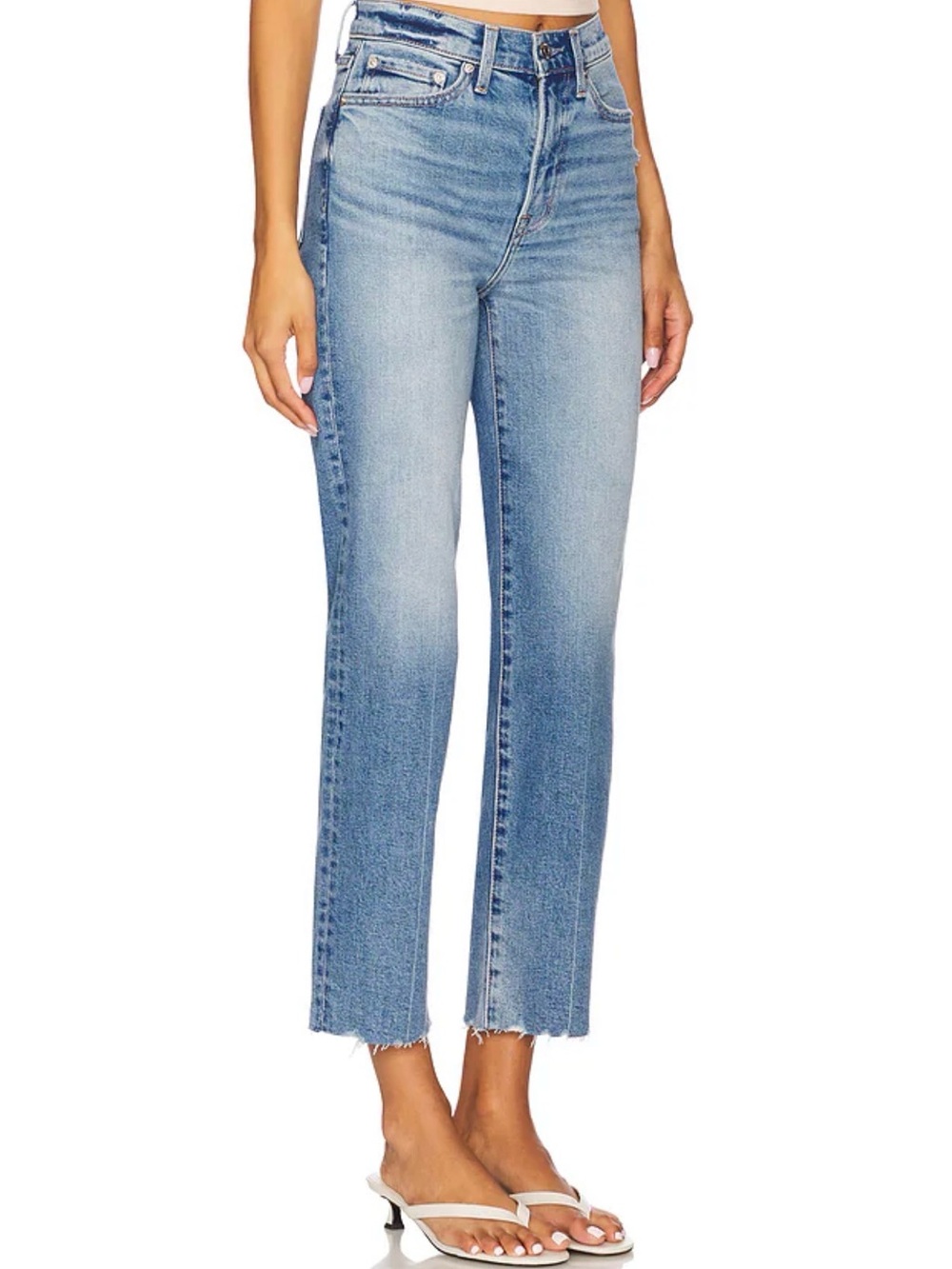 Pistola Charlie High Rise Straight Ankle Jeans Light Wash Size 31 - Picture 2 of 10